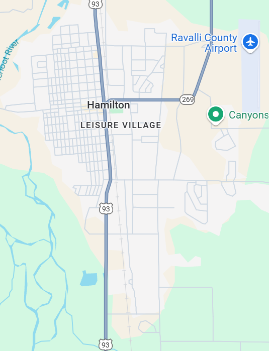 ballpark service area surrounding Hamilton